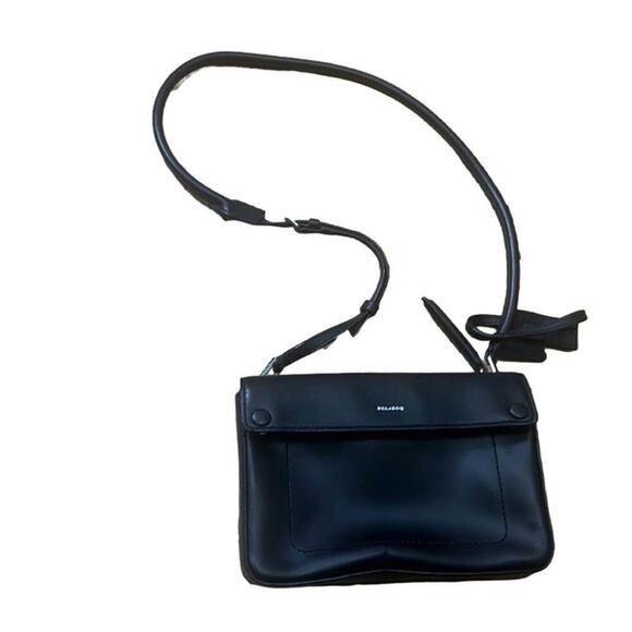 DELAROQ TROISIEME SMALL CROSSBODY NWOT ‎ POUCH IN PITCH BLACK - Picture 6 of 10